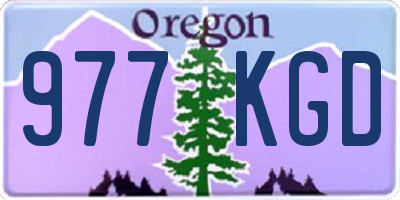 OR license plate 977KGD