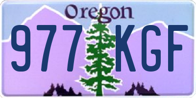 OR license plate 977KGF