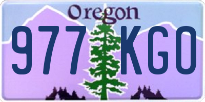 OR license plate 977KGO