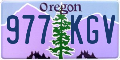 OR license plate 977KGV