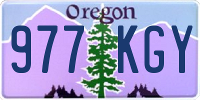 OR license plate 977KGY