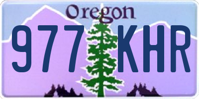 OR license plate 977KHR