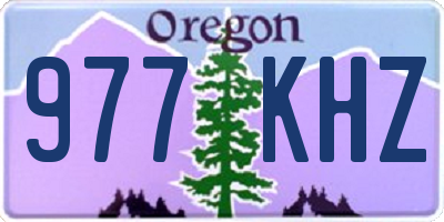 OR license plate 977KHZ