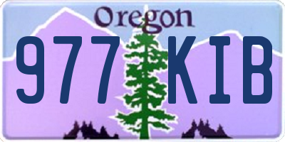 OR license plate 977KIB