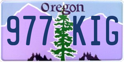 OR license plate 977KIG