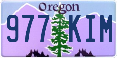 OR license plate 977KIM