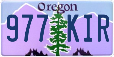 OR license plate 977KIR