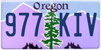 OR license plate 977KIV