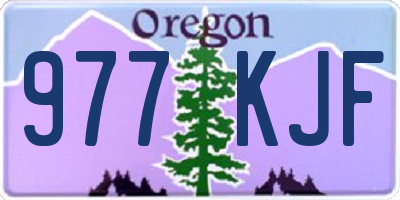 OR license plate 977KJF