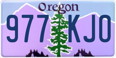 OR license plate 977KJO