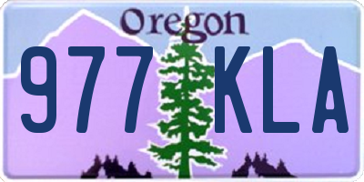 OR license plate 977KLA