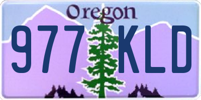 OR license plate 977KLD