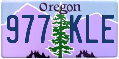 OR license plate 977KLE