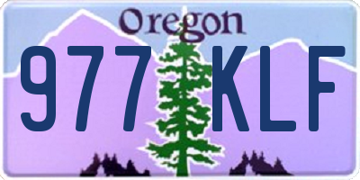 OR license plate 977KLF