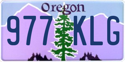 OR license plate 977KLG