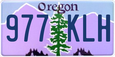 OR license plate 977KLH