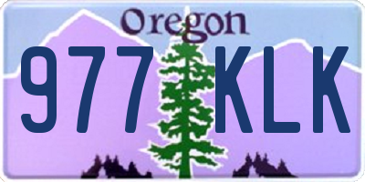 OR license plate 977KLK