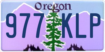 OR license plate 977KLP