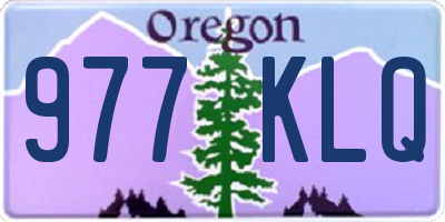 OR license plate 977KLQ