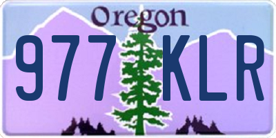 OR license plate 977KLR