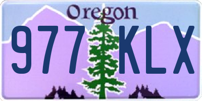 OR license plate 977KLX