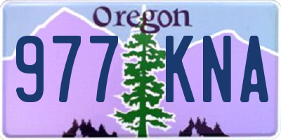 OR license plate 977KNA