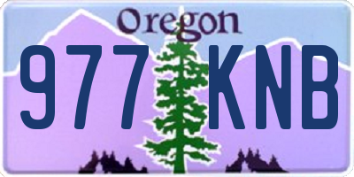 OR license plate 977KNB