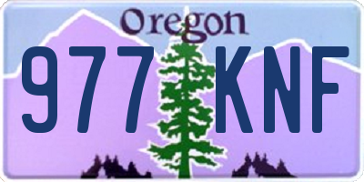 OR license plate 977KNF