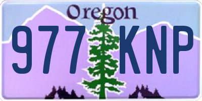 OR license plate 977KNP