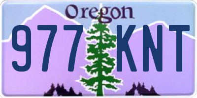 OR license plate 977KNT