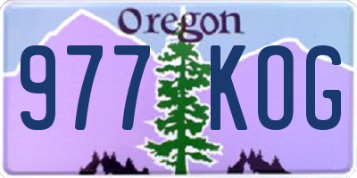 OR license plate 977KOG