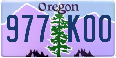 OR license plate 977KOO