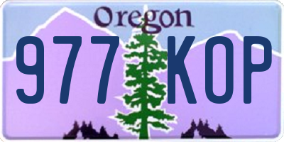 OR license plate 977KOP