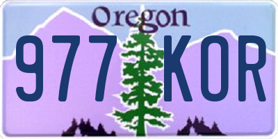 OR license plate 977KOR