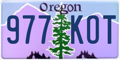 OR license plate 977KOT