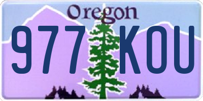 OR license plate 977KOU