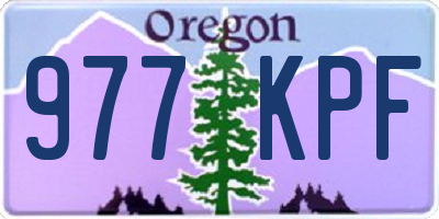 OR license plate 977KPF