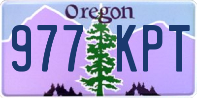 OR license plate 977KPT