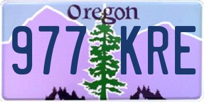 OR license plate 977KRE
