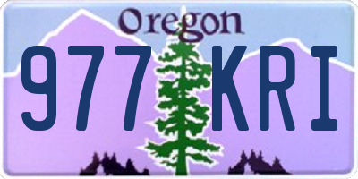 OR license plate 977KRI