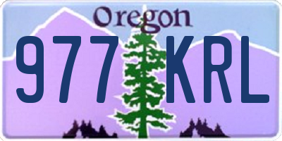 OR license plate 977KRL