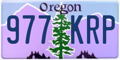 OR license plate 977KRP