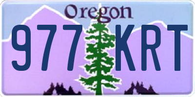 OR license plate 977KRT