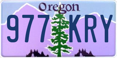 OR license plate 977KRY