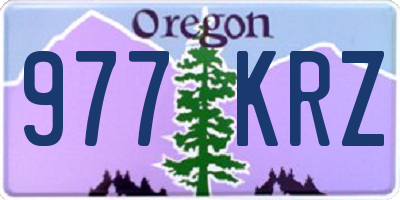 OR license plate 977KRZ