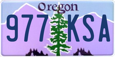 OR license plate 977KSA