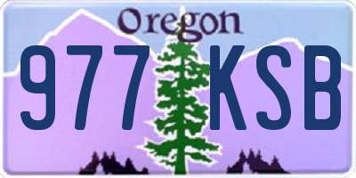 OR license plate 977KSB