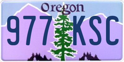 OR license plate 977KSC