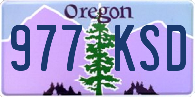 OR license plate 977KSD