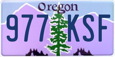 OR license plate 977KSF